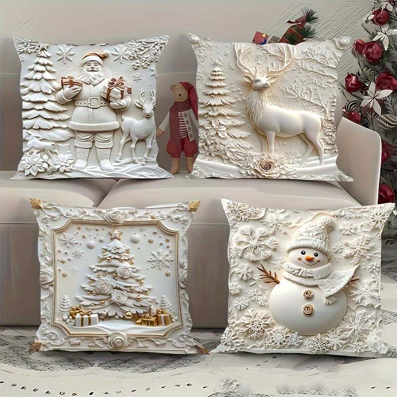Elegant Christmas Decorative Pillow Covers (50% OFF)