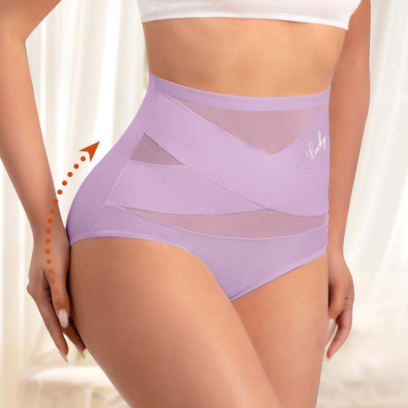 🌸Last Day-Buy 1 Get 3 Packs✨Plus-Size High-Waist Cross Tummy Control Panties