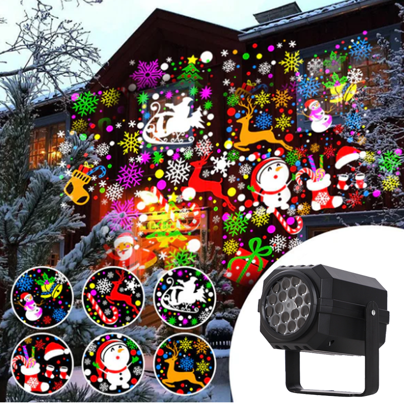 🔥Christmas Limited-Time Offer: 49% OFF!!! 🎁Rotating LED Christmas Pattern Projector Light