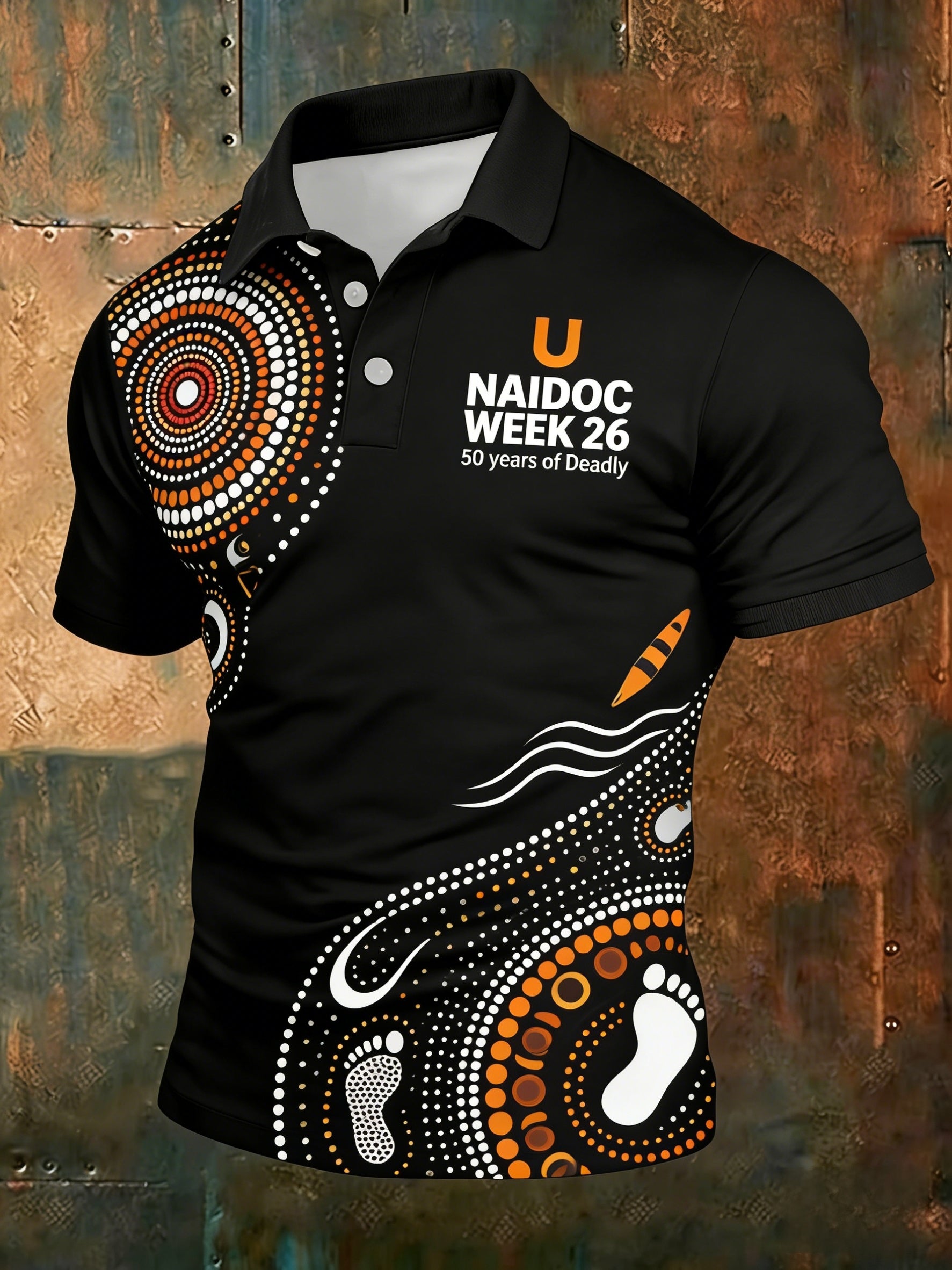 Men's  AU Aboriginal Culture Art NAIDOC Week Printed Casual Tops