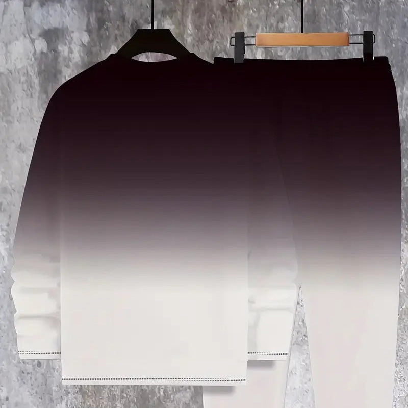 ⏰ Now only 55% off!🔥Men's Gradient Color Crewneck Tracksuit Set