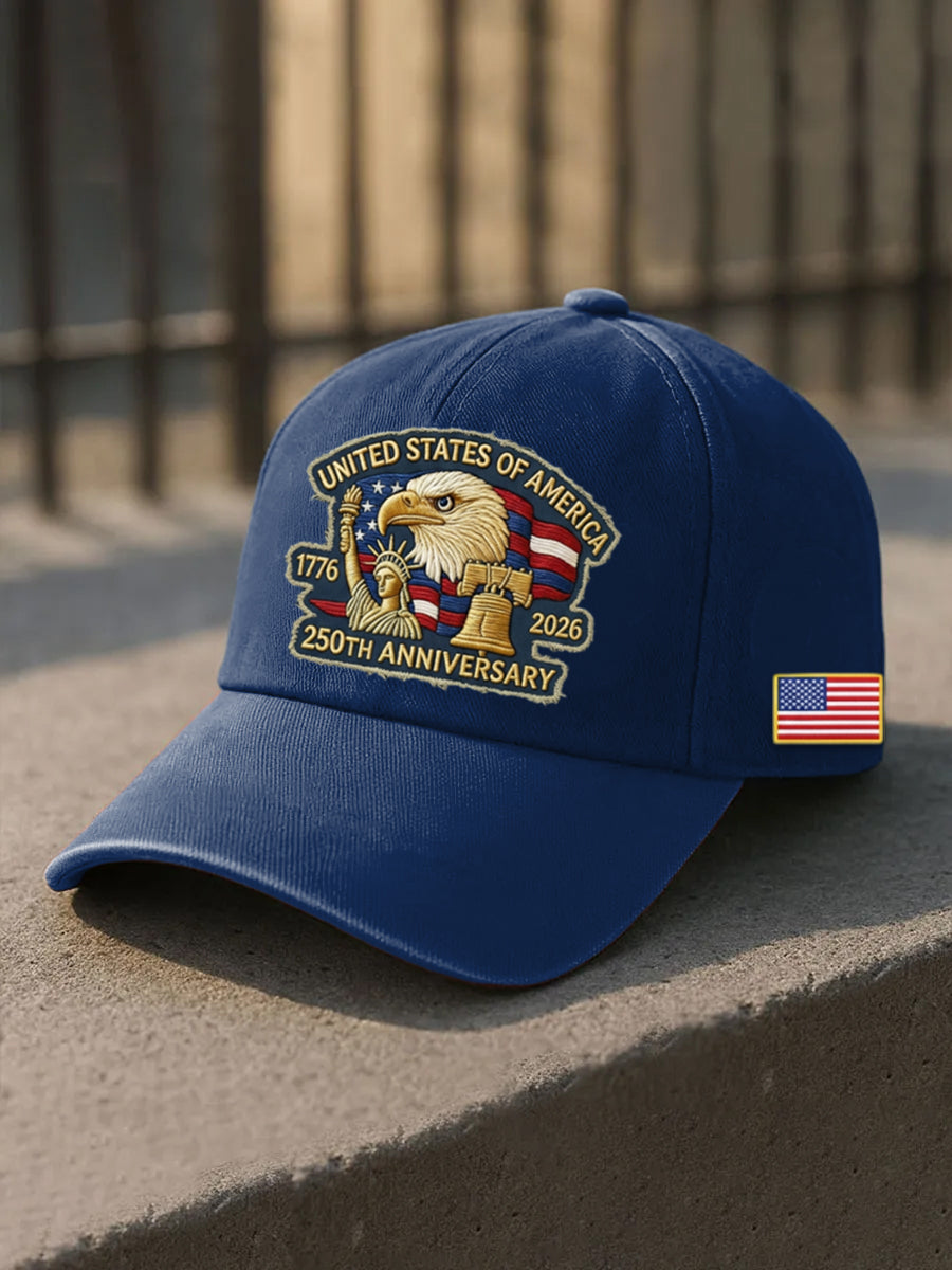 Unisex  Retro American Independence Day  Washed Cap