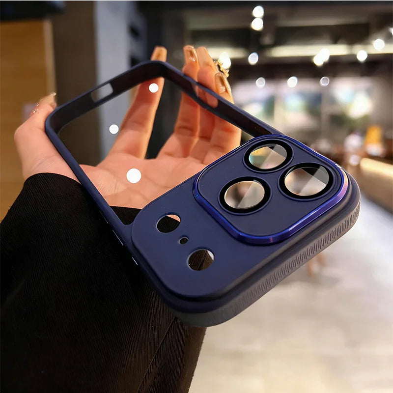 Solid-Colour Frosted Phone Case with Camera Control Cover