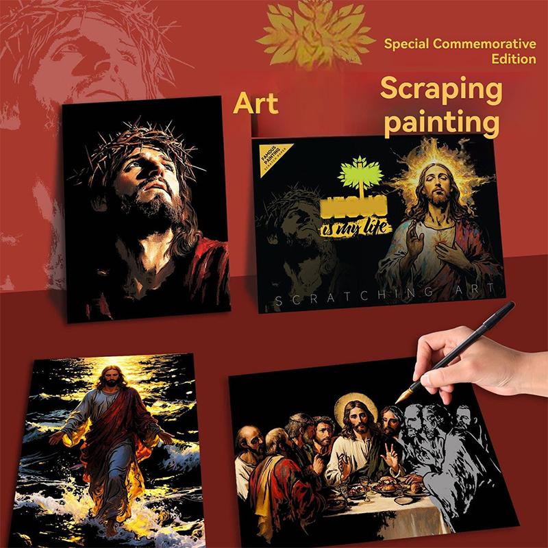 Scratch Art Painting Kit for Adults