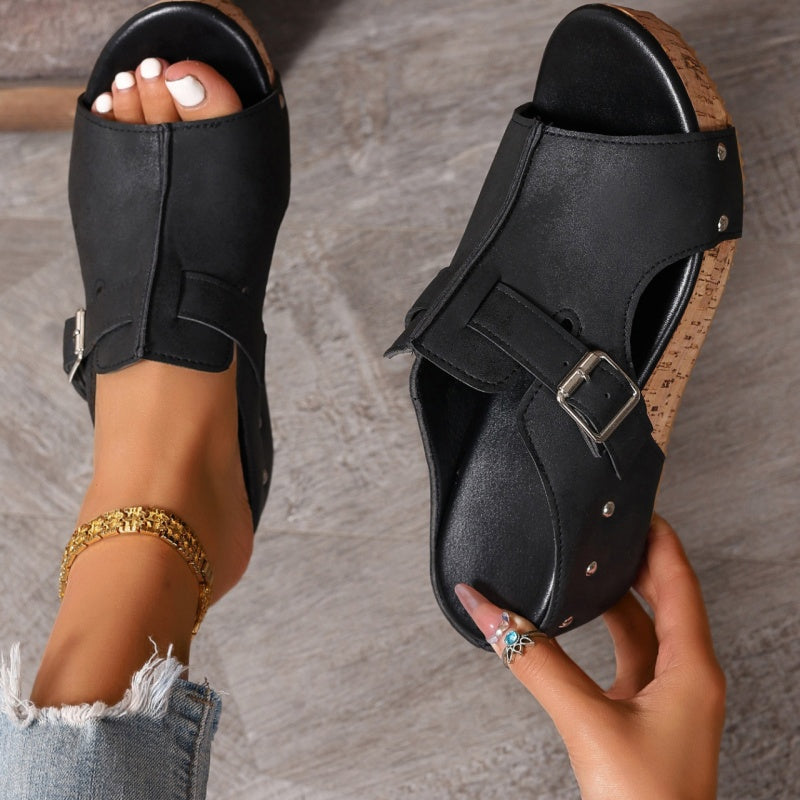 Women's Fashion Peep Toe Wedge Platform Sandals