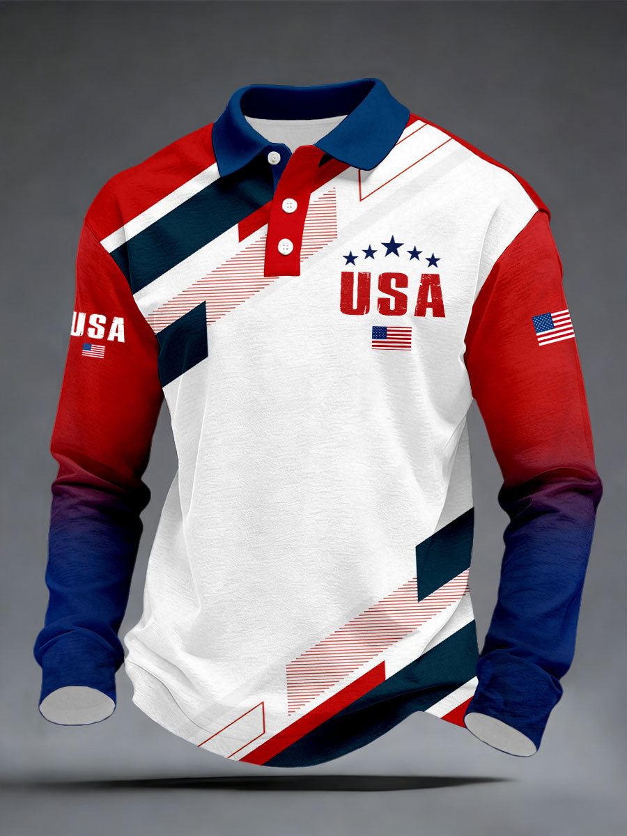 Men's USA Flag Patriotic Tops