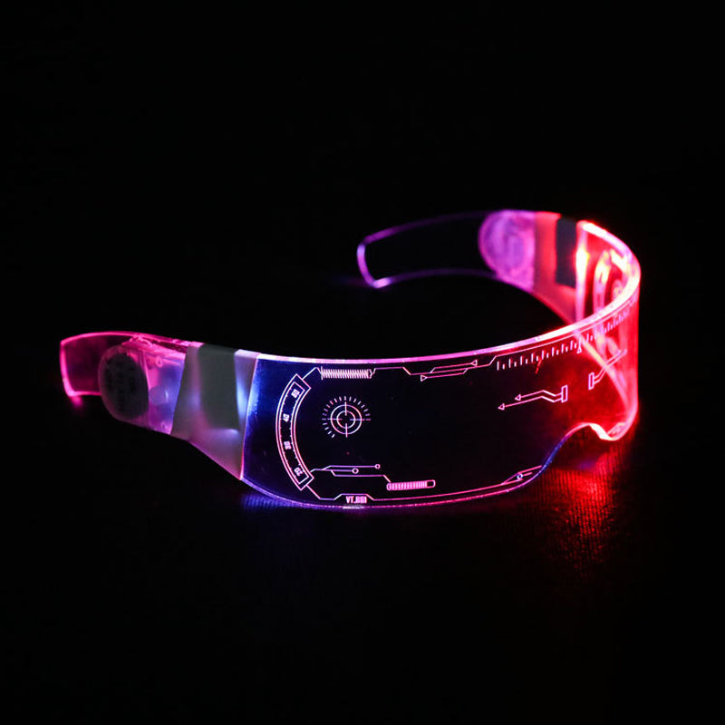 🎅Hot Sale 50% OFF🎁Fancy LED Light-Up Cyberpunk Glasses for Adults
