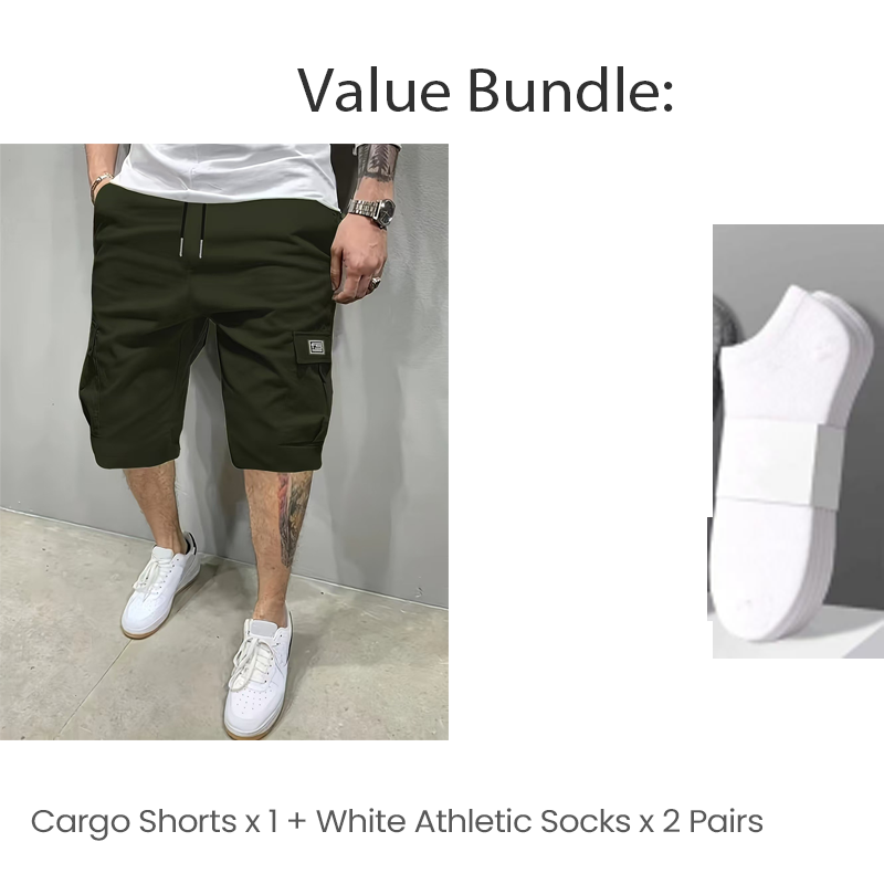 🎁 52% OFF! 💖🩳 Men's Casual Cargo Shorts with Drawstring Waist – Multi-Pocket, Lightweight & Breathable 👖✨