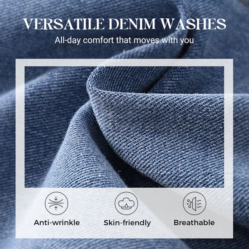 Bow Embroidered High-Waist Straight-Leg Jeans