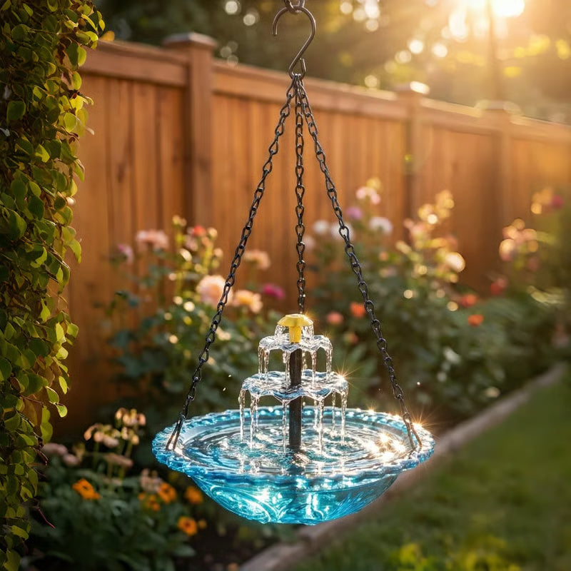 🐦2026 NEW ARRIVALS - 50% OFF🔥💐Solar Cascade Hanging Bird Bath Fountain