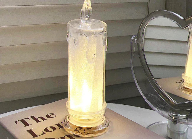 🎁LED Crystal Candle Lights- Romantic Tabletop Night Lights