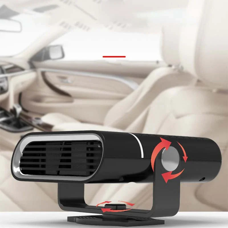 🚗🔥 2-in-1 Portable Car Heater & Fan - 360° Rotation, Quick Defrost, Heating & Cooling, Ultra-Quiet & Lightweight for All Seasons!