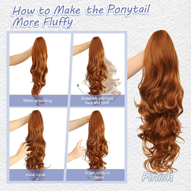 💜New Arrival💜Clip-on Wavy Ponytail Extension