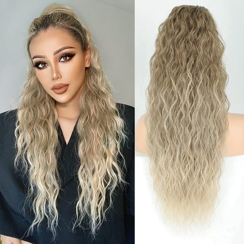🩷LAST DAY PROMOTION - 50%OFF😍Curly Wavy Frizzy Hair Extension with Ponytail