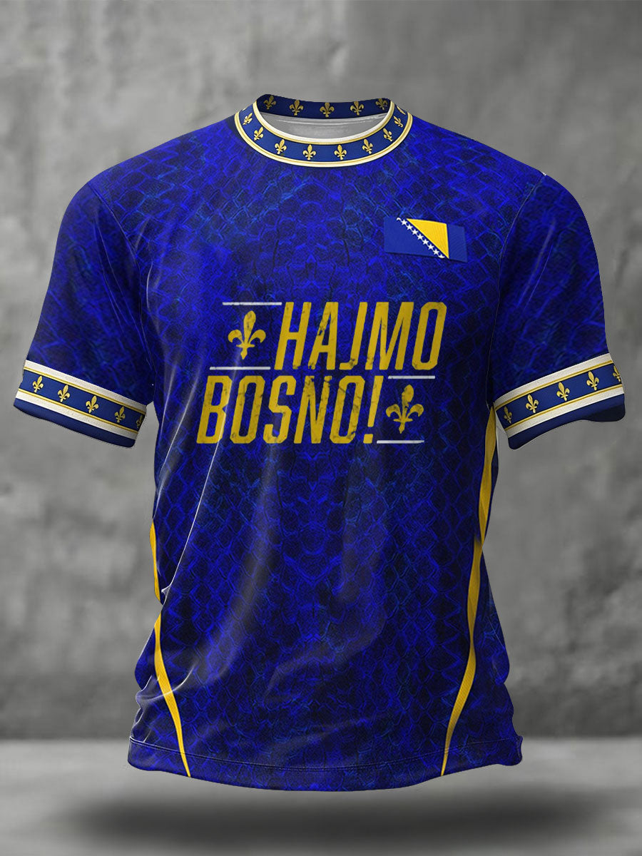 Men's Bosno ZMAJEVI Football Lover Printed T-shirt