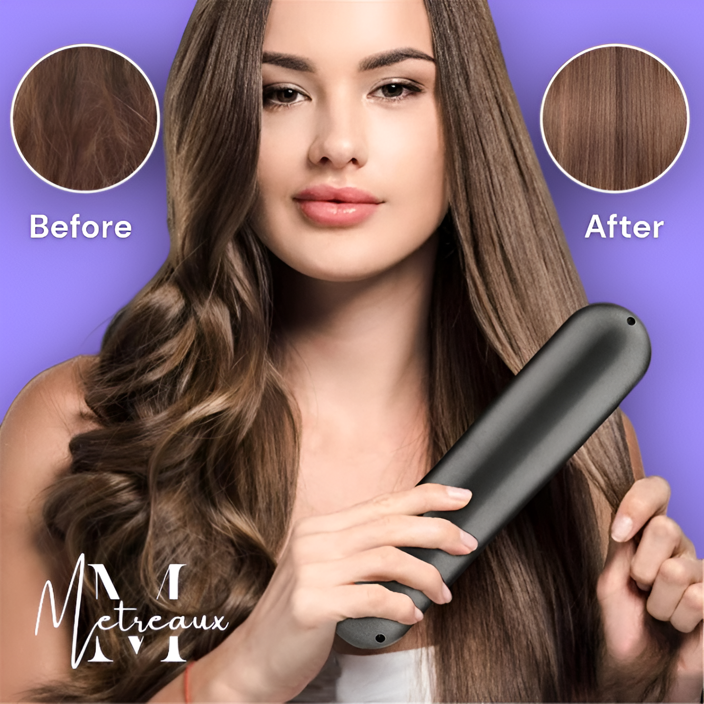 💇‍♀️ 60% OFF NOW! 🔥 Wireless Ceramic Hair Straightening Comb – Fast Heating, Anti-Frizz & Tangle-Free Design ✨