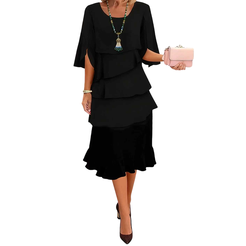 Elegant Tiered Ruffle Sleeve Dress💃✨Effortlessly Unleash Your Charm