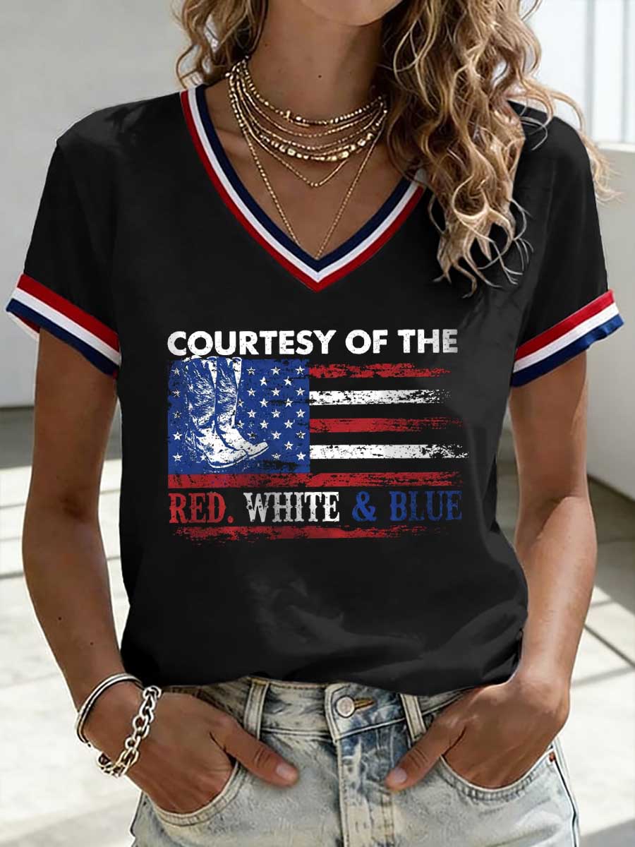 Women's Courtesy of Red White And Blue T-shirt