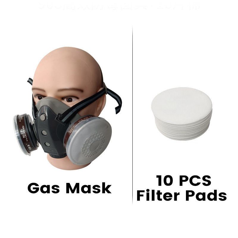 💎 50% OFF! 💎 Dust-Proof Integrated Respirator Mask – Dual-Tank Activated Carbon Filters, Industrial-Grade Gas & Dust Protection 🛡️🔥