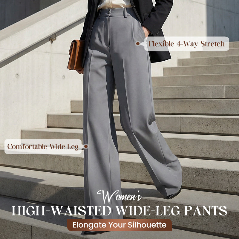 Women's High-Waisted Wide-Leg Pants