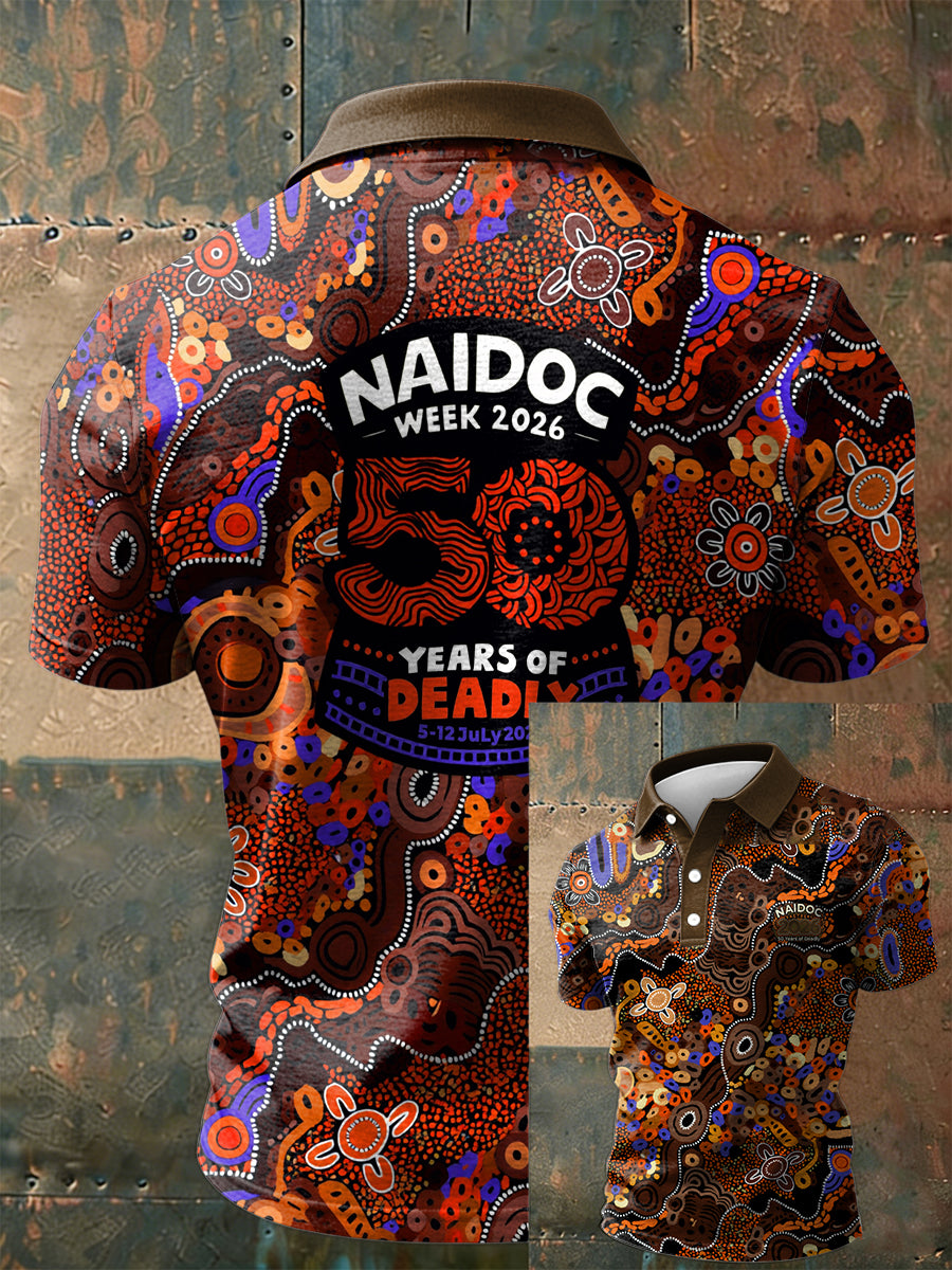 Men's AU Aboriginal Culture Printed Casual Tops