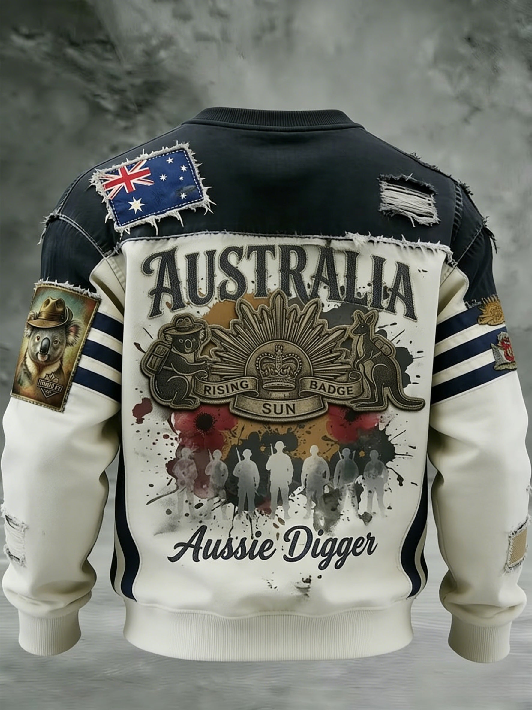 Men's  Australia Anzac Day Lest We Forget  Long-Sleeve Sweatshirt