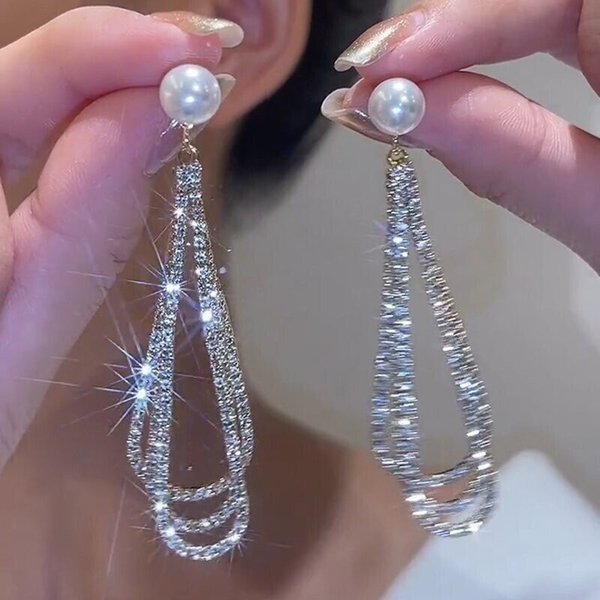 Drop chain earrings