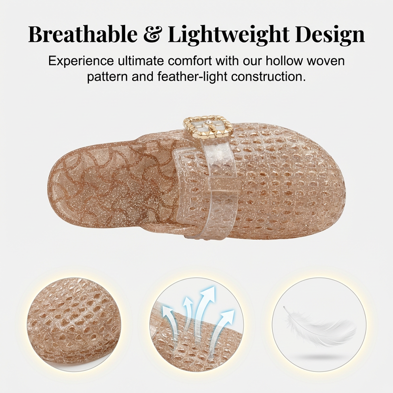 Women's Casual Glitter Slide Sandals