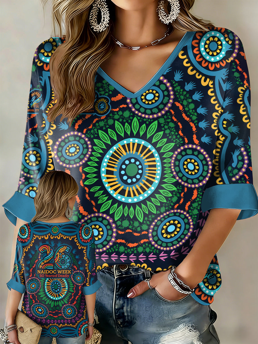 Women's AU Aboriginal Art NAIDOC Week Printed Tops