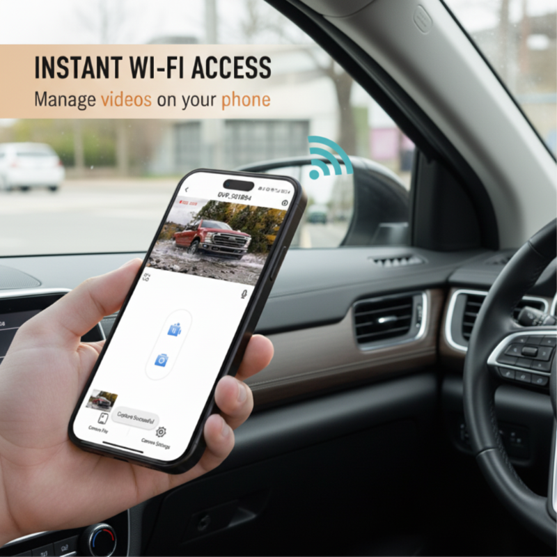 🚗1080P HD Dash Cam with Wi-Fi & Night Vision