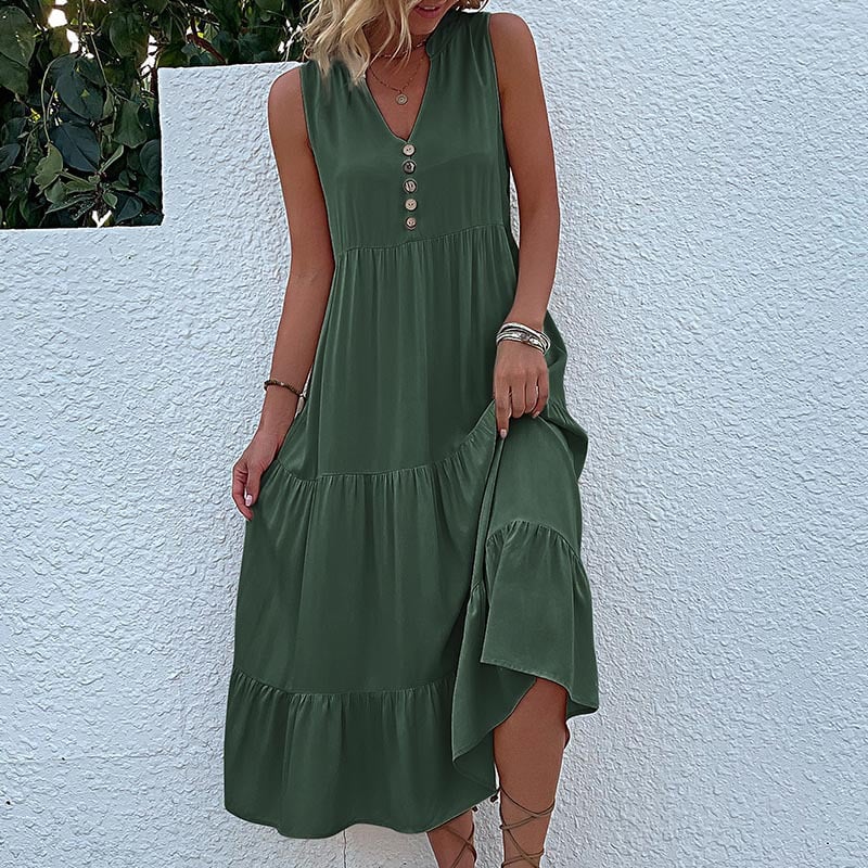 Summer sales - Comfortable and breathable V-neck dress