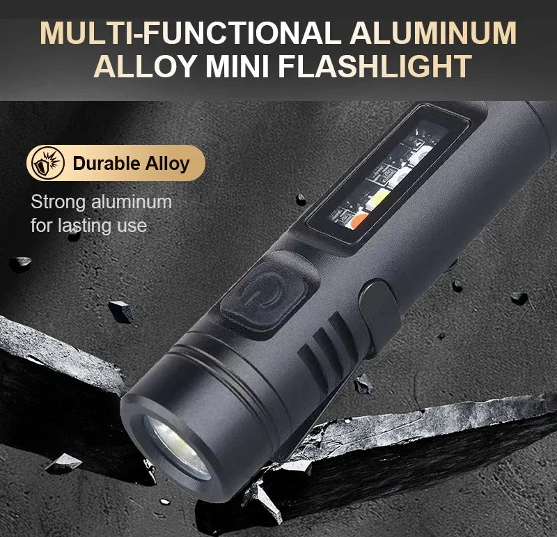 Multi-Functional Aluminum Alloy Mini Flashlight
