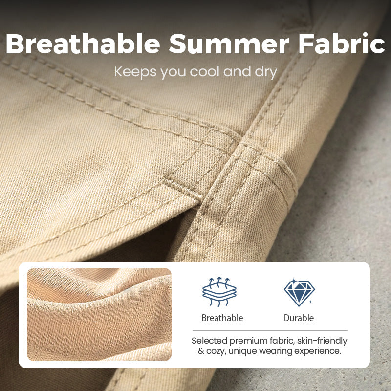 🎁 52% OFF! 💖🩳 Men's Casual Cargo Shorts with Drawstring Waist – Multi-Pocket, Lightweight & Breathable 👖✨