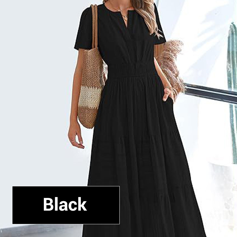 💕SPRING HOT SALE 50% OFF💕Women's Boho Chic Smocked Waist Maxi Dress