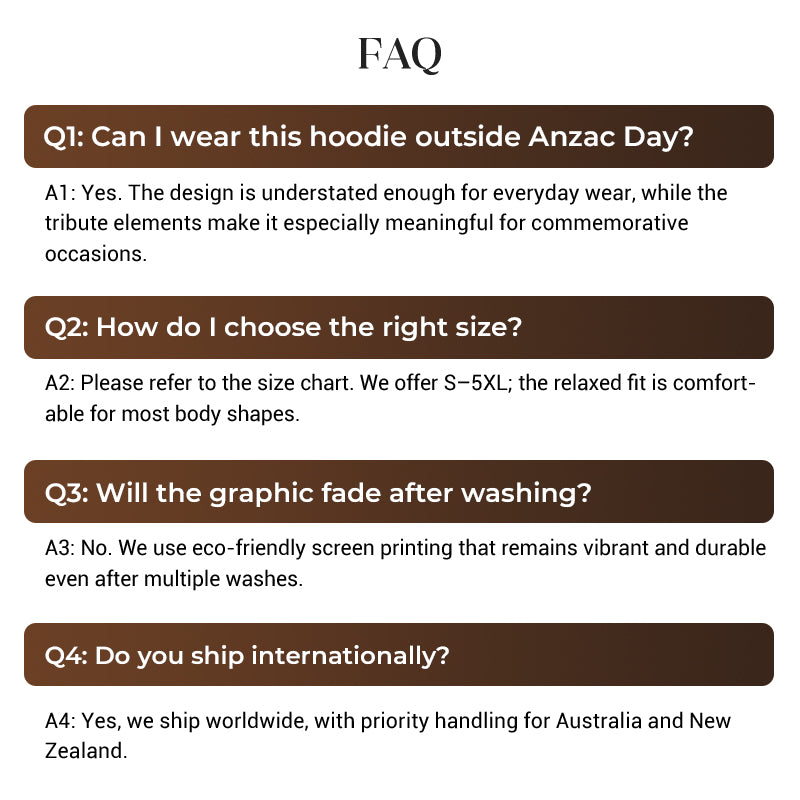 Men's  Australia Anzac Day Lest We Forget  Long-Sleeve Hooded Sweatshirt