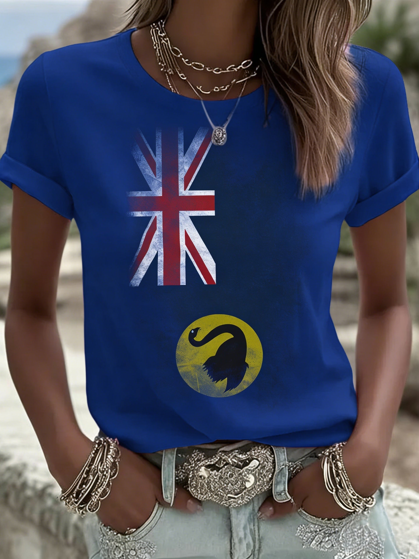 Women's Western Australia Day Printed Short Sleeve T-shirt