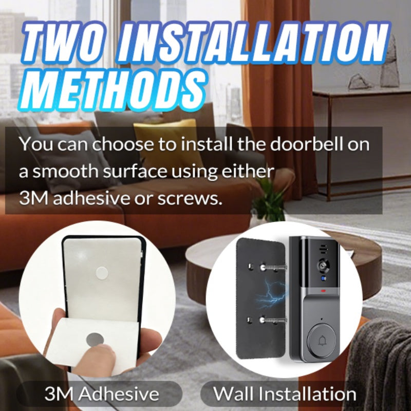 Cordless Smart Video Doorbell with 4.3