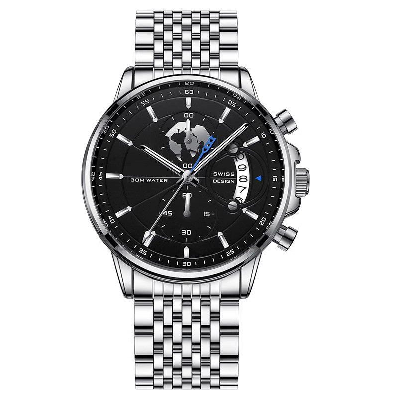 ⏳Time-Limited Special⏰Men's watch with globe motif in maritime style