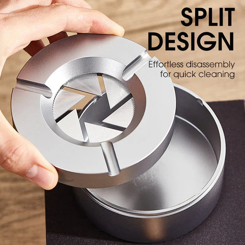 🔥New Year's Special Offer:50% OFF🎉360° Stainless Steel Twist-Lock Ashtray✨Odor-Proof & With Cigarette Holder for Car & Home