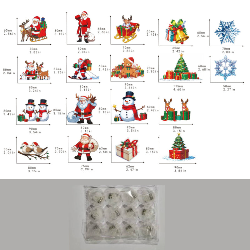 Luminous Christmas Wall Stickers Set