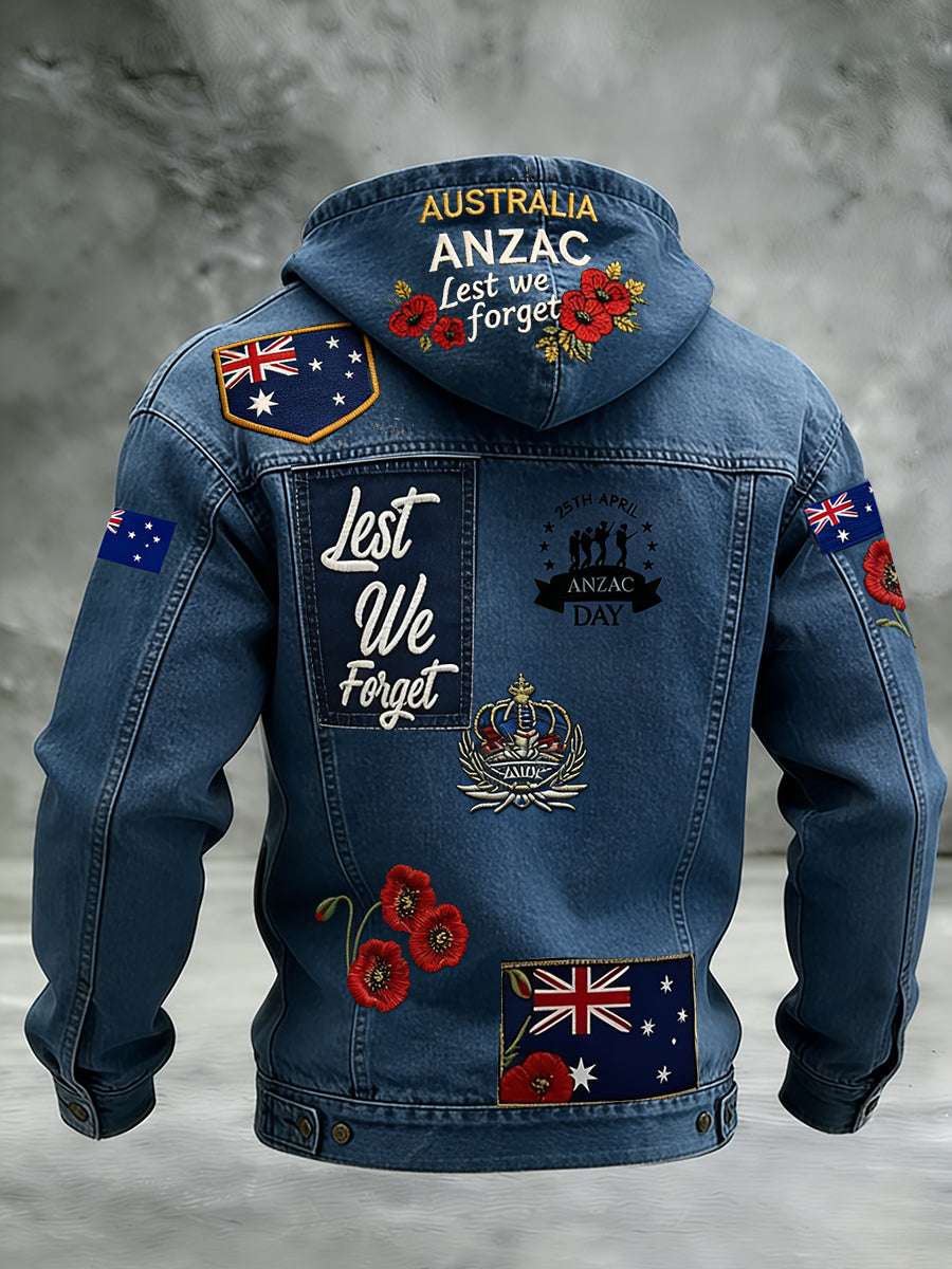 Retro Australian Art Print Casual Hoodie Jacket