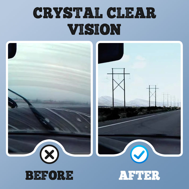 ⚡FLASH SALE! ✨ Car Glass Cleaner & Protective Coating - Repels Water, Prevents Fog & Dirt Build-Up, Enh Visibility in All Weather Conditions ☔🔍