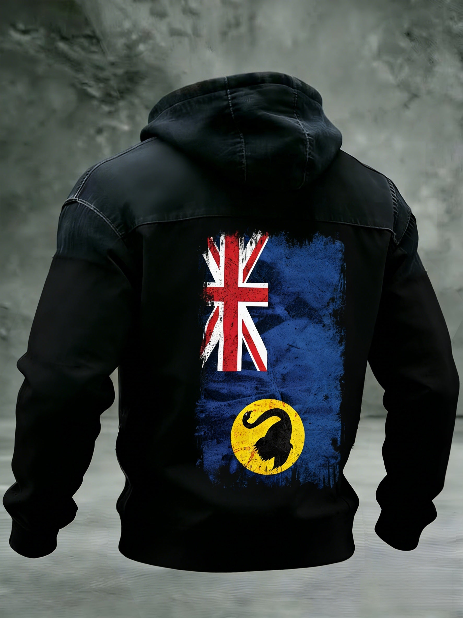 Men's Western Australia Day Printed Hooded Sweatshirt