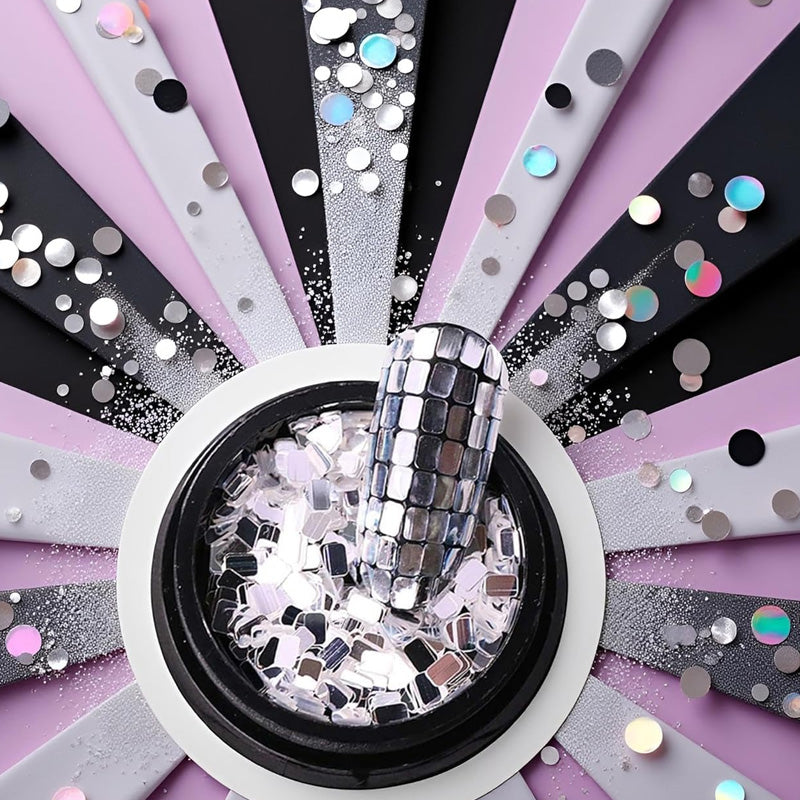 ✨50% OFF NOW! 🔥12-Color Square Glitter Nail Art Sequin Set🎉