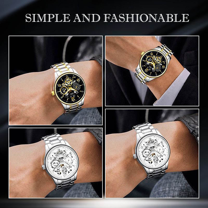 ⏳Time-Limited Special⏰Men's Waterproof Roman Skeleton Automatic Mechanical Watch