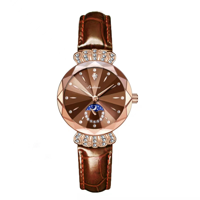 ⏳Time-Limited Special⏰Fashionable Diamond Moon Star Watch for Women🌟