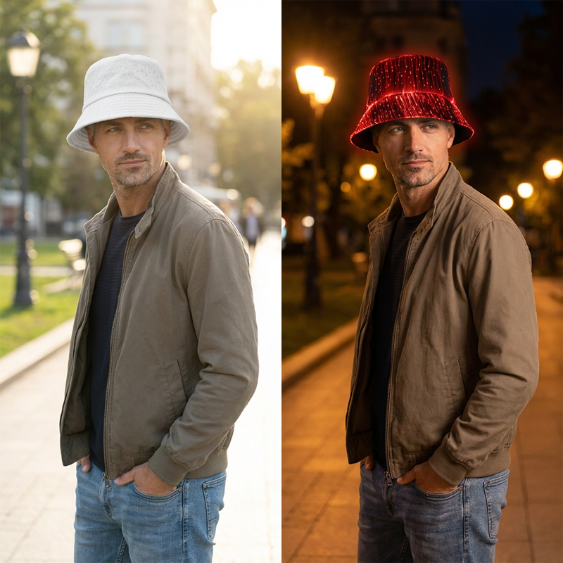 ⏳Time-Limited Special⏰| Glowing Fiber Optic Bucket Hat | Light Up the Night