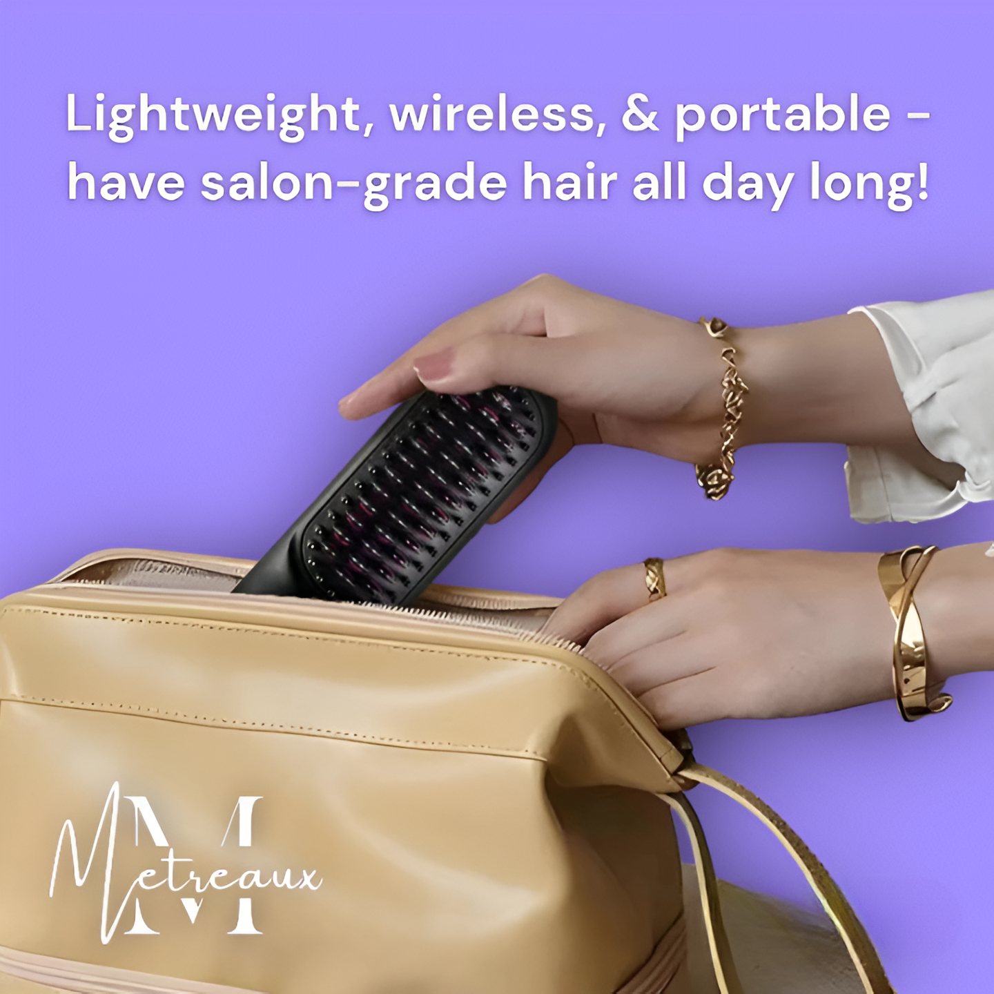 💇‍♀️ 60% OFF NOW! 🔥 Wireless Ceramic Hair Straightening Comb – Fast Heating, Anti-Frizz & Tangle-Free Design ✨