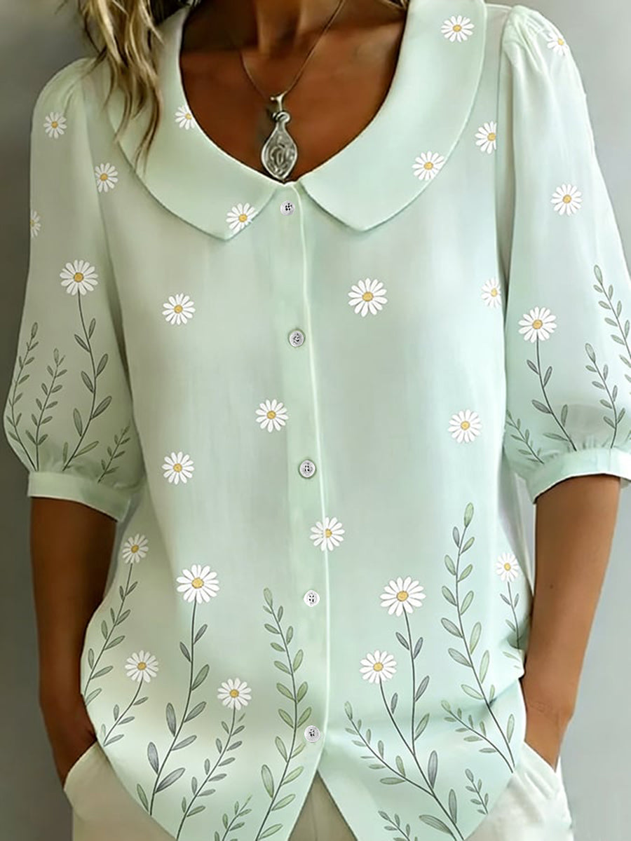 Women's Floral Print Casual Shirt