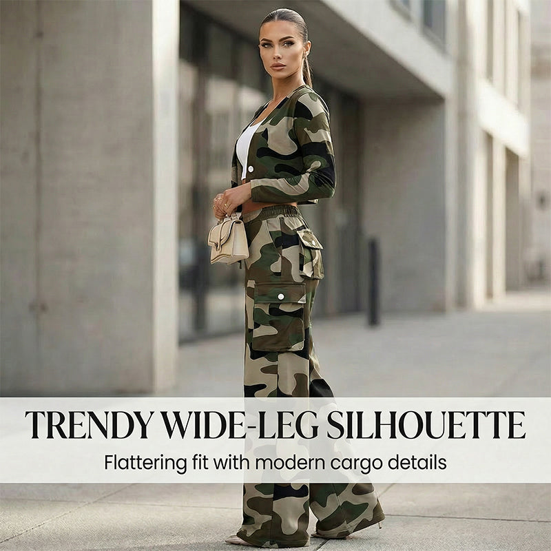 Modern Streetwear Two-Piece Set with Cargo Pockets